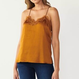 Lace Trim Classy Classic Hipster Hippie Artsy Boho Bohemian Chic Girly Cami Top